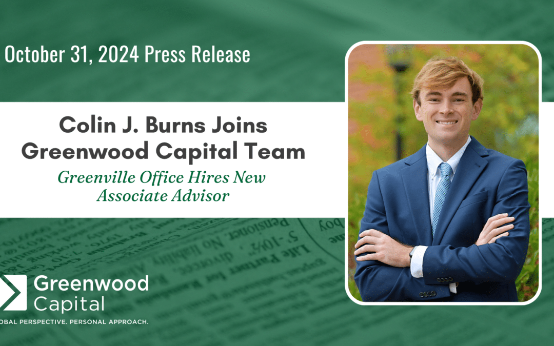 Colin Burns Joins Greenwood Capital Team