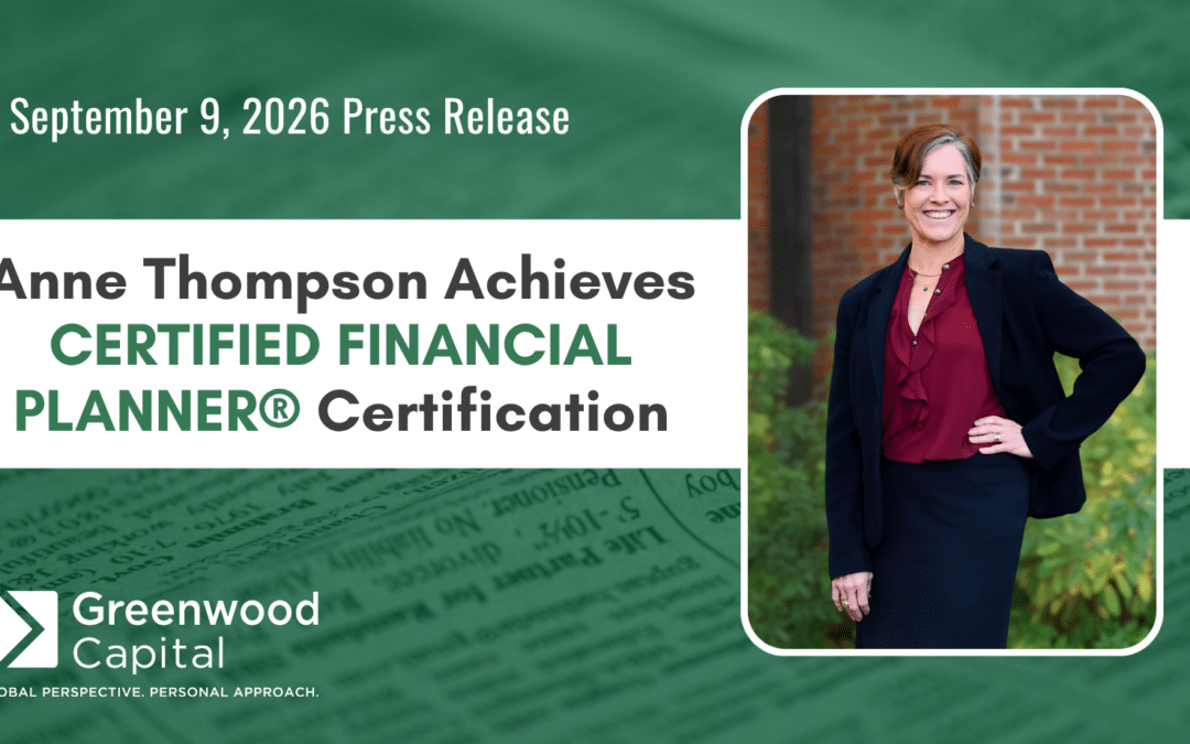 Anne Thompson Achieves CERTIFIED FINANCIAL PLANNER® Certification