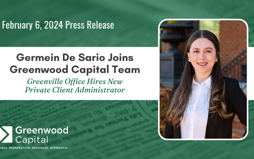 Germein De Sario Joins Greenwood Capital Team